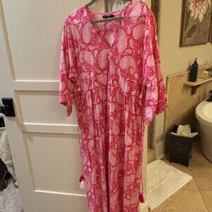 Pink Paisley Maxi Dress